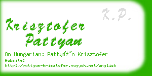 krisztofer pattyan business card